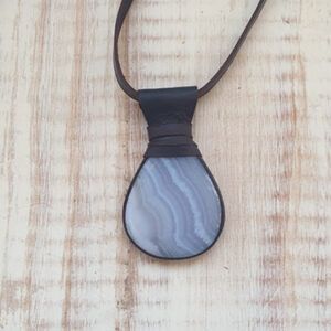 Colgante de Ágata de Cinta Azul