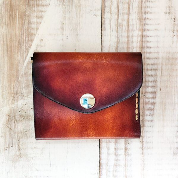 Cartera de cuero"Lenny" acabado envejecido