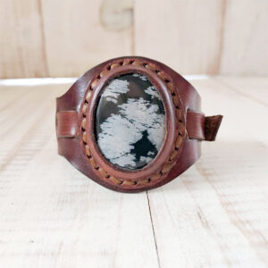 Pulsera de obsidiana nevada artesanal